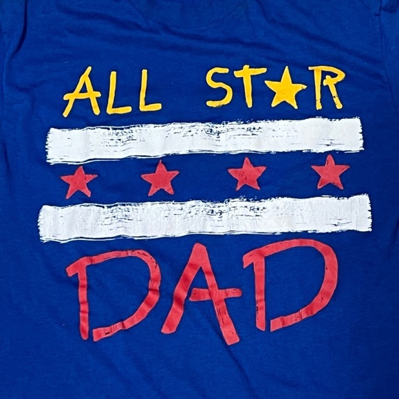 Vintage All Star Dad 1980s Single Stitch 80s Crewneck Fathers Day Tshirt - Picture 2 of 5